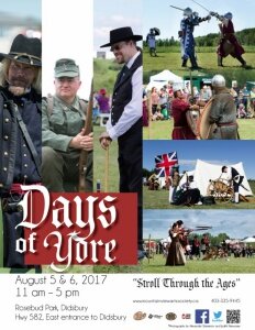 Click here to view our Days of Yore poster. Then print and share with your friends and family! Designed by Emma Wassmer.